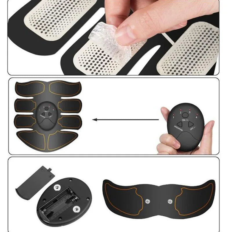 Estimulador Muscular Elétrico – Treinador de Glúteos e Quadril, Estimulador Abdominal e Massageador para Emagrecimento