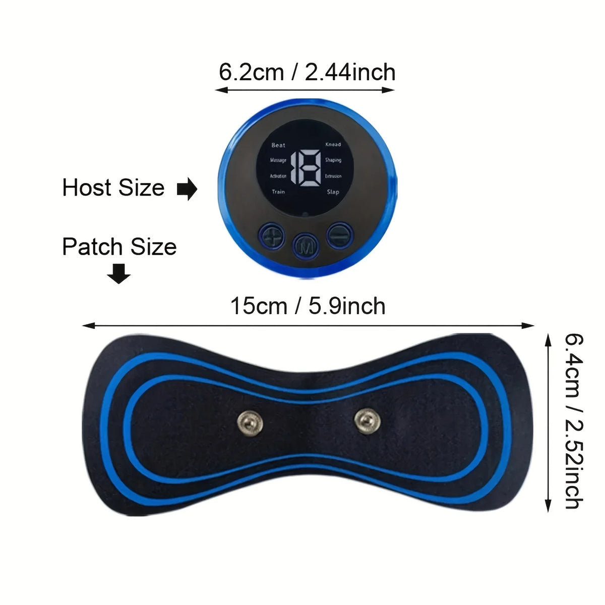Kit massageador Elétrico Muscular – Aparelho de Massagem EMS para Pescoço