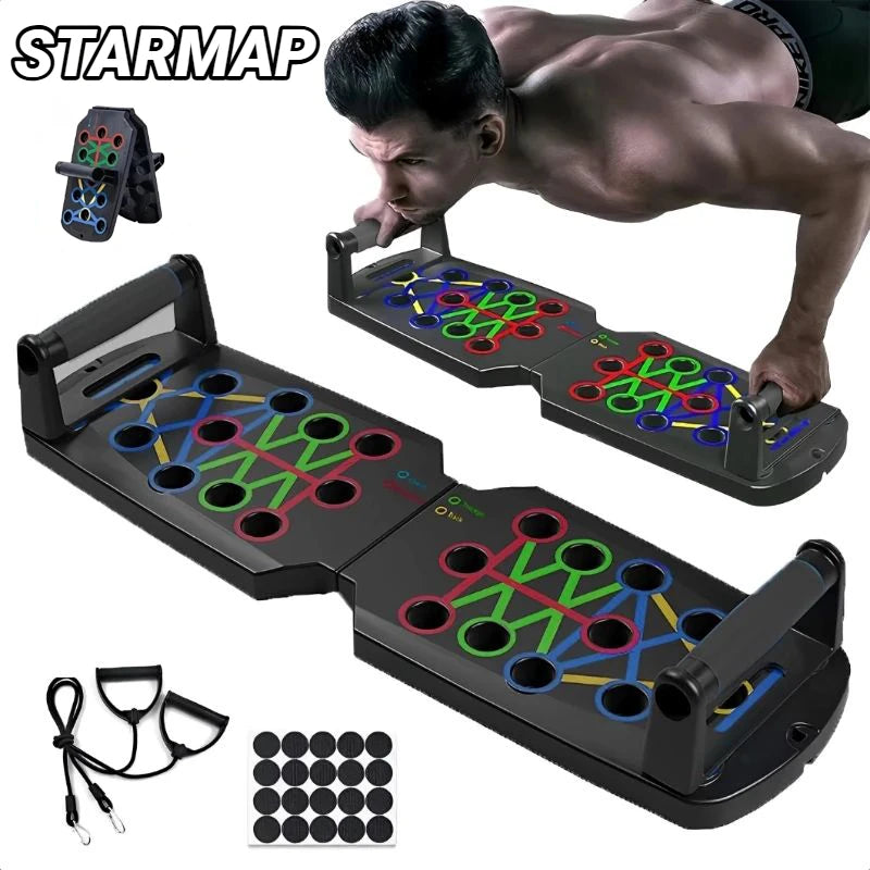 Placa de Flexão Multifuncional Portátil – Equipamento de Treino Muscular