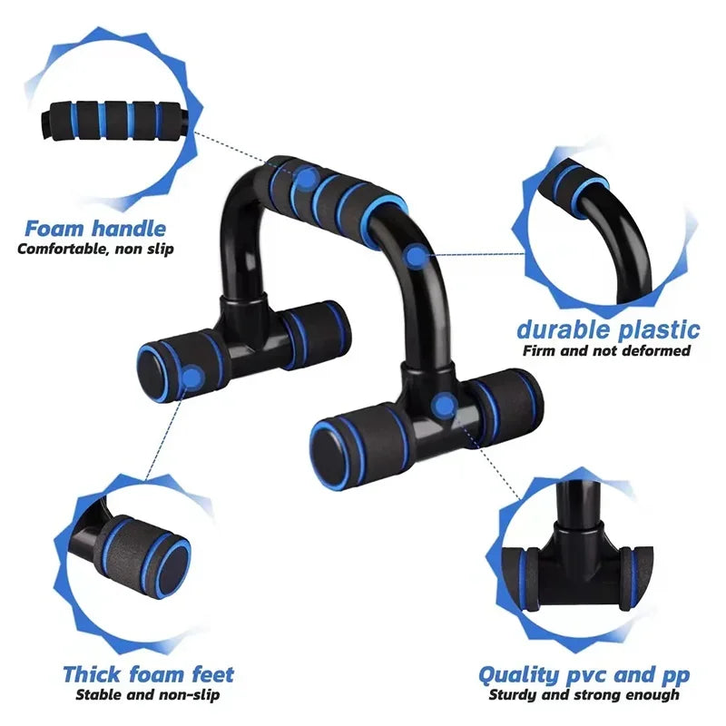 Barra de Flexão H-Shaped Dobrável – Treino de Peito, Abdômen, Braços e Costas