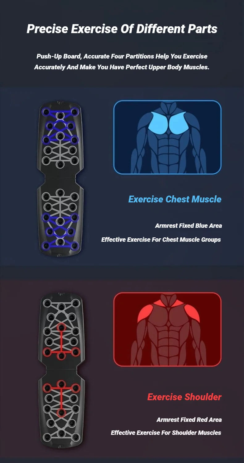 Placa de Flexão Multifuncional Portátil – Equipamento de Treino Muscular