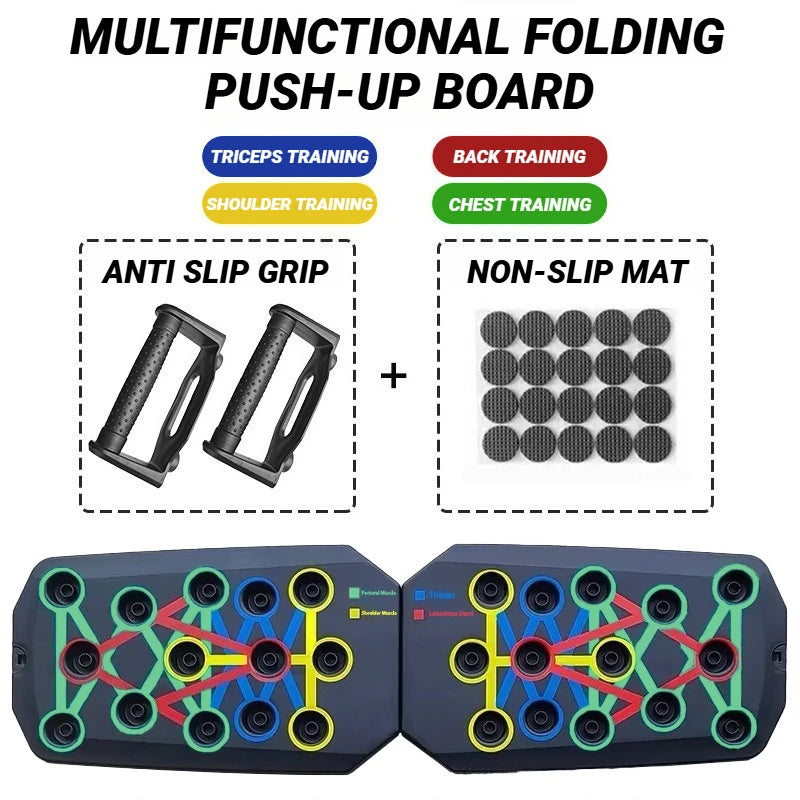 Placa de Flexão Multifuncional Portátil – Equipamento de Treino Muscular
