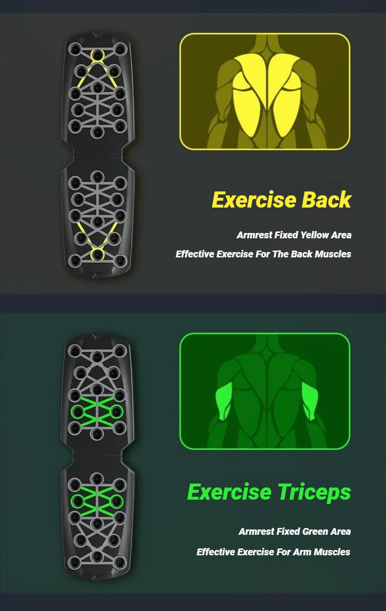 Placa de Flexão Multifuncional Portátil – Equipamento de Treino Muscular